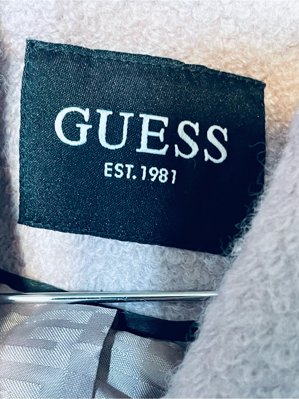 GUESS Pink Shawl-Collar Wool-Blend Pea Coat - Picture 3 of 9